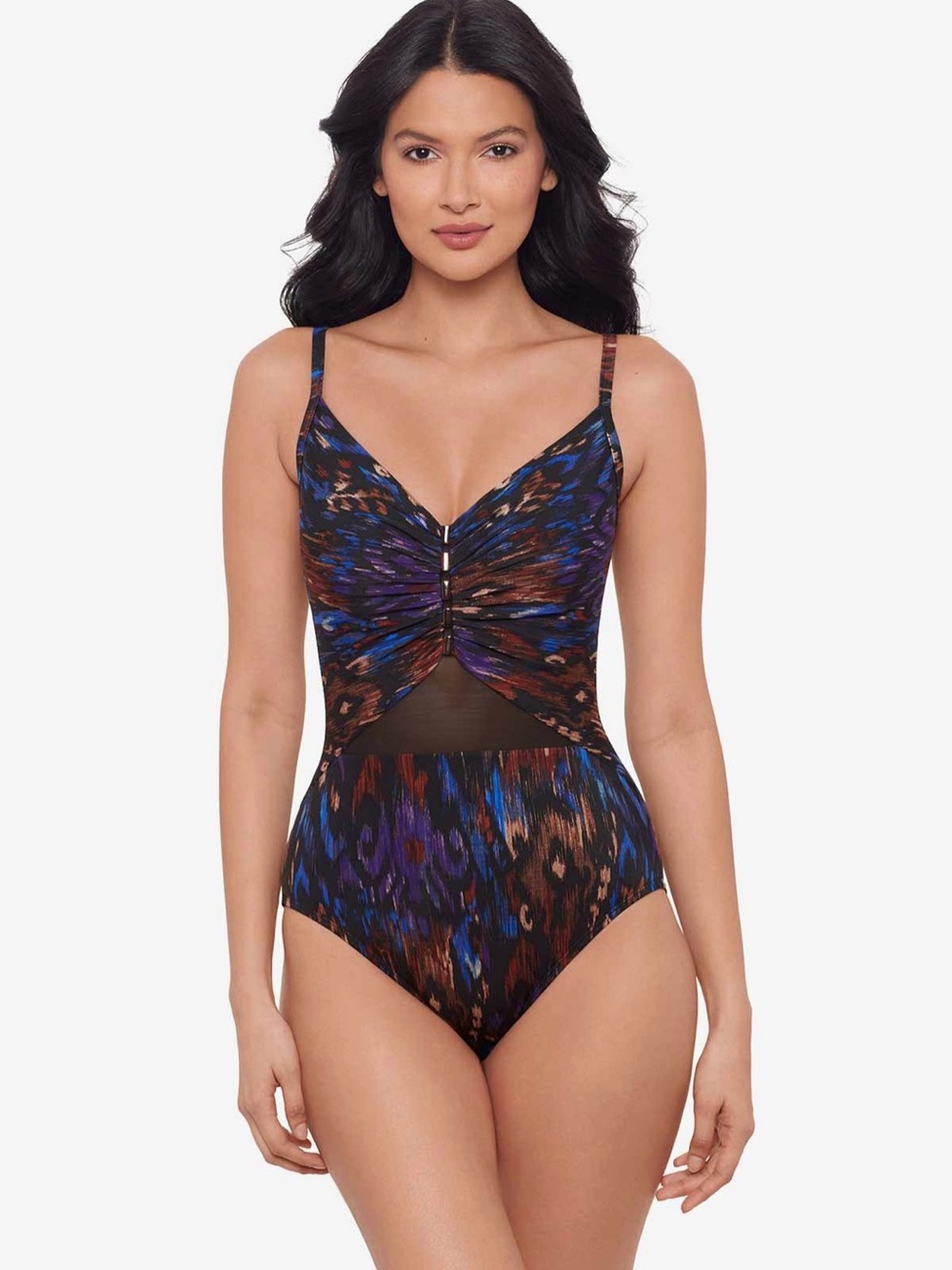 MIRACLESUIT tapiz mariposa one piece swimsuit slimming pattern size 8